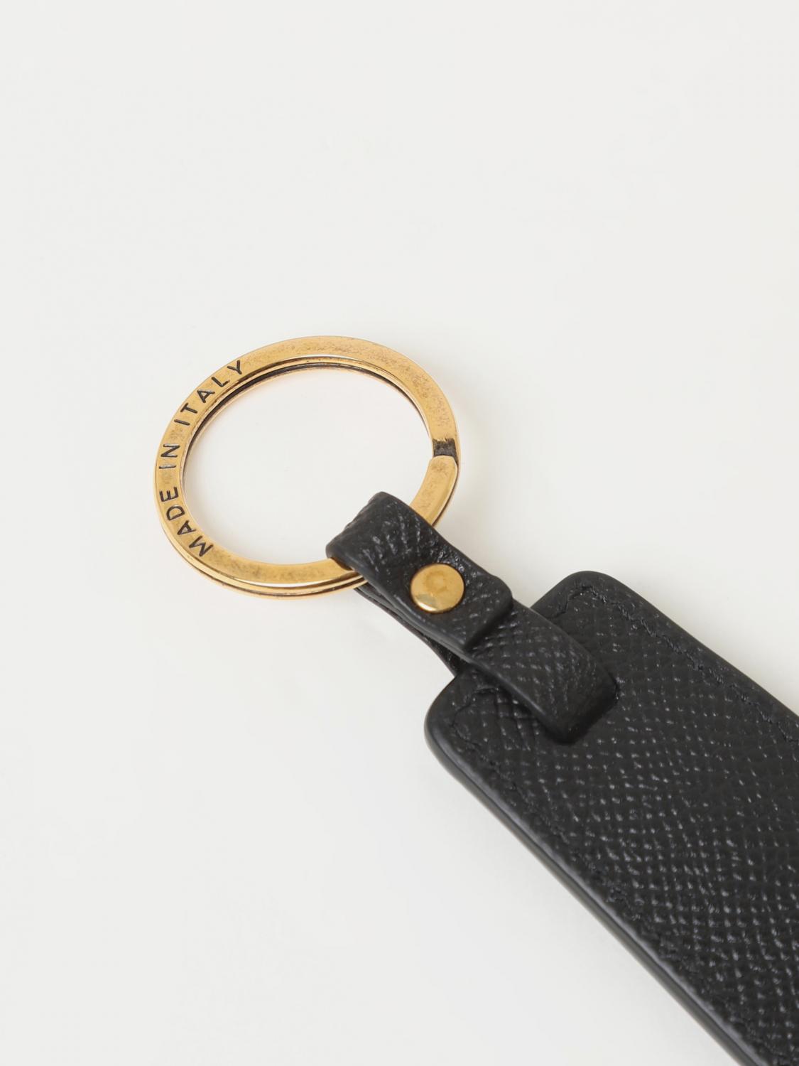 FERRAGAMO KEY CHAIN: Ferragamo Gancini key ring in leather, Black - Img 2