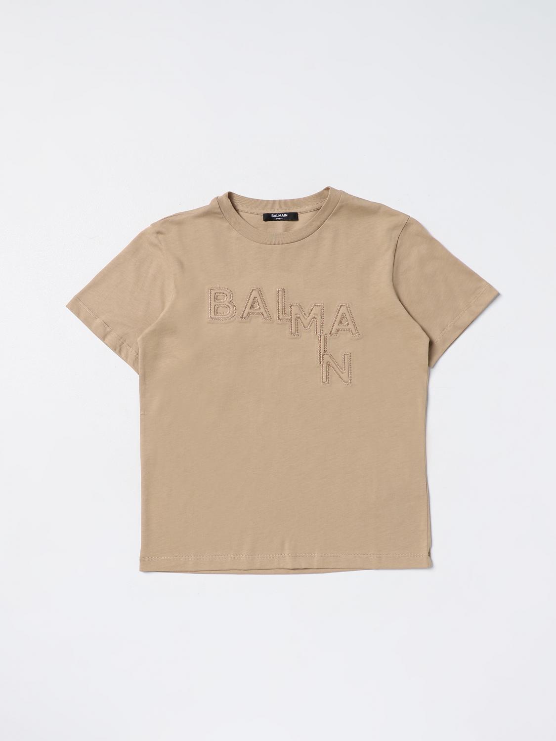 BALMAIN T-SHIRT: T-shirt kinder Balmain Kids, Braun - Img 1
