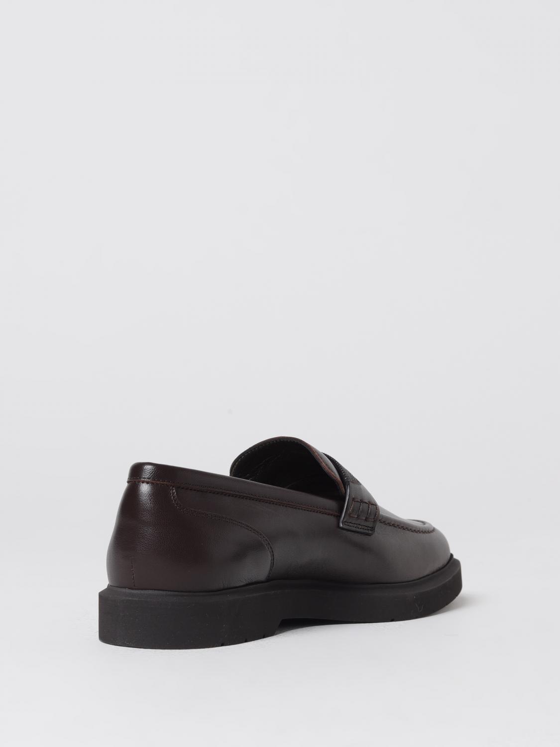 Brunello Cucinelli leather loafers with monili detail - Dark  display picture 1