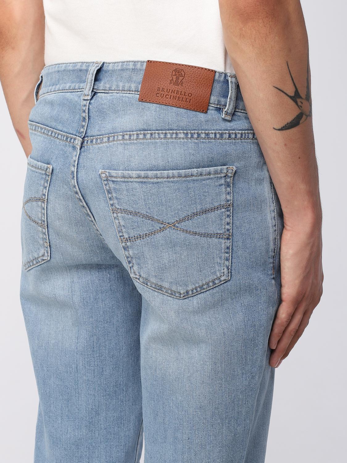 BRUNELLO CUCINELLI JEANS: Jeans Brunello Cucinelli in denim washed, Blue - Img 5
