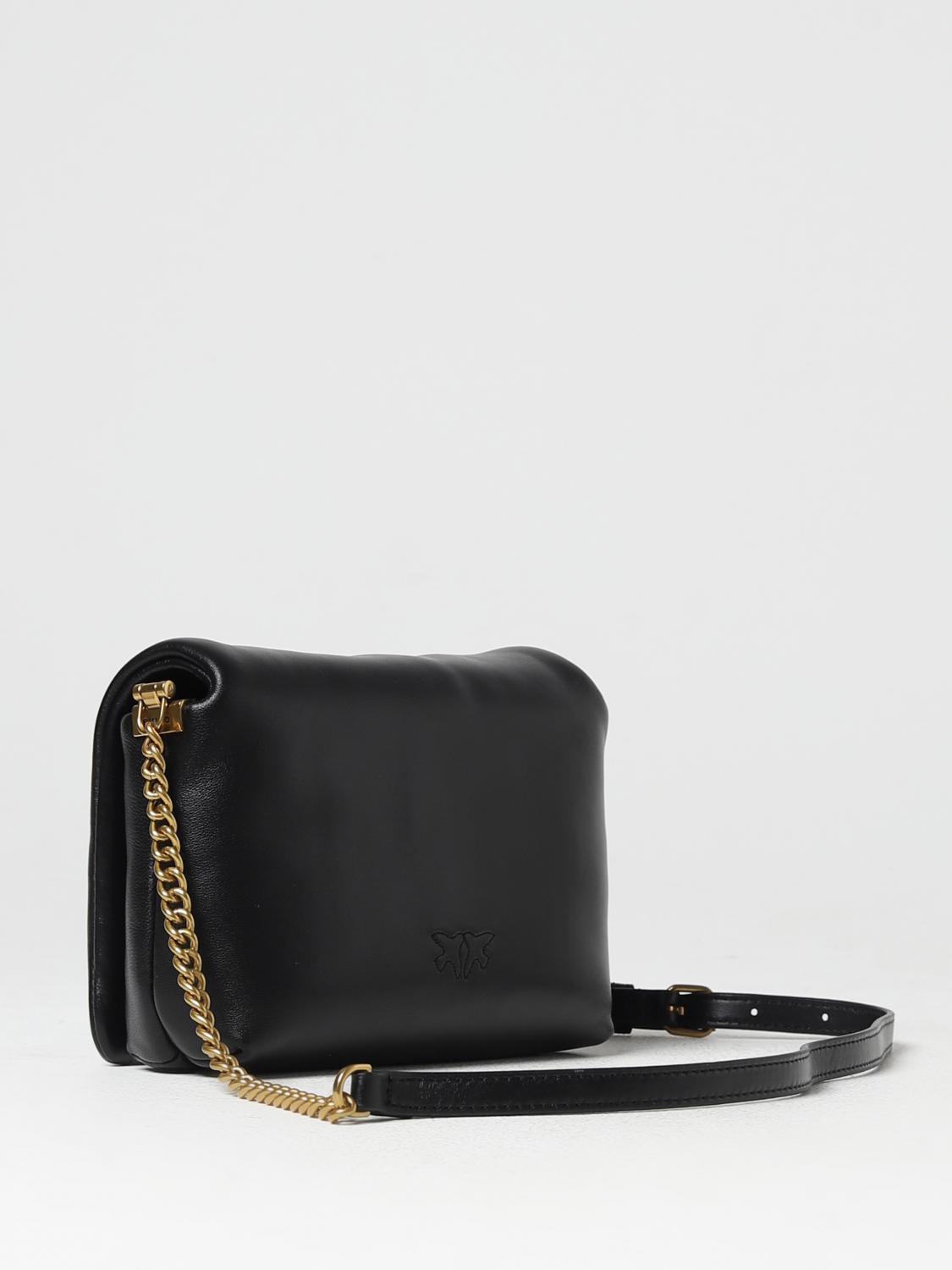 PINKO BORSA MINI: Borsa Love Click Baby Puff Pinko in nappa, Nero - Img 2