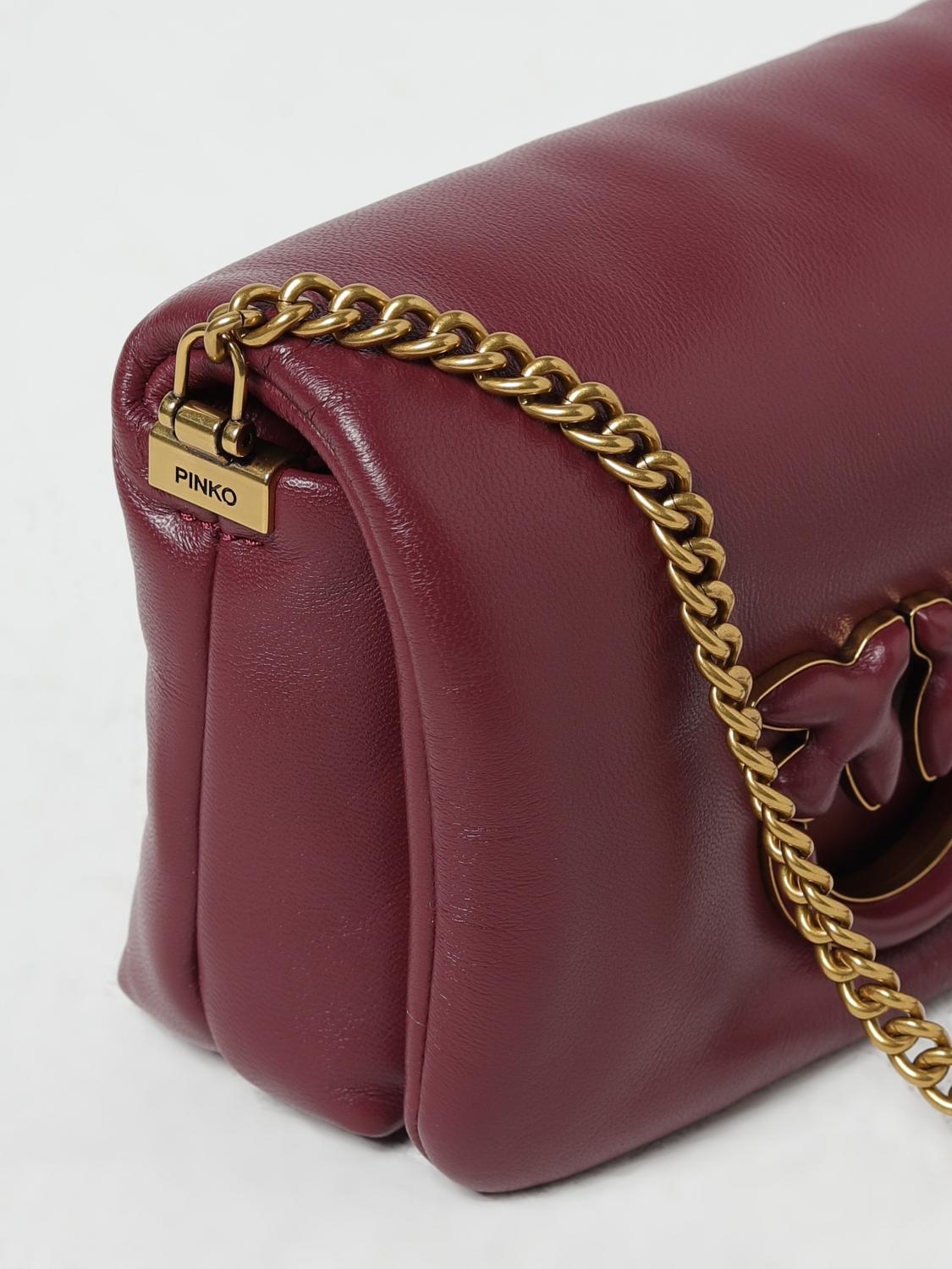 PINKO BORSA MINI: Borsa Love Click Baby Puff Pinko in nappa, Viola - Img 3