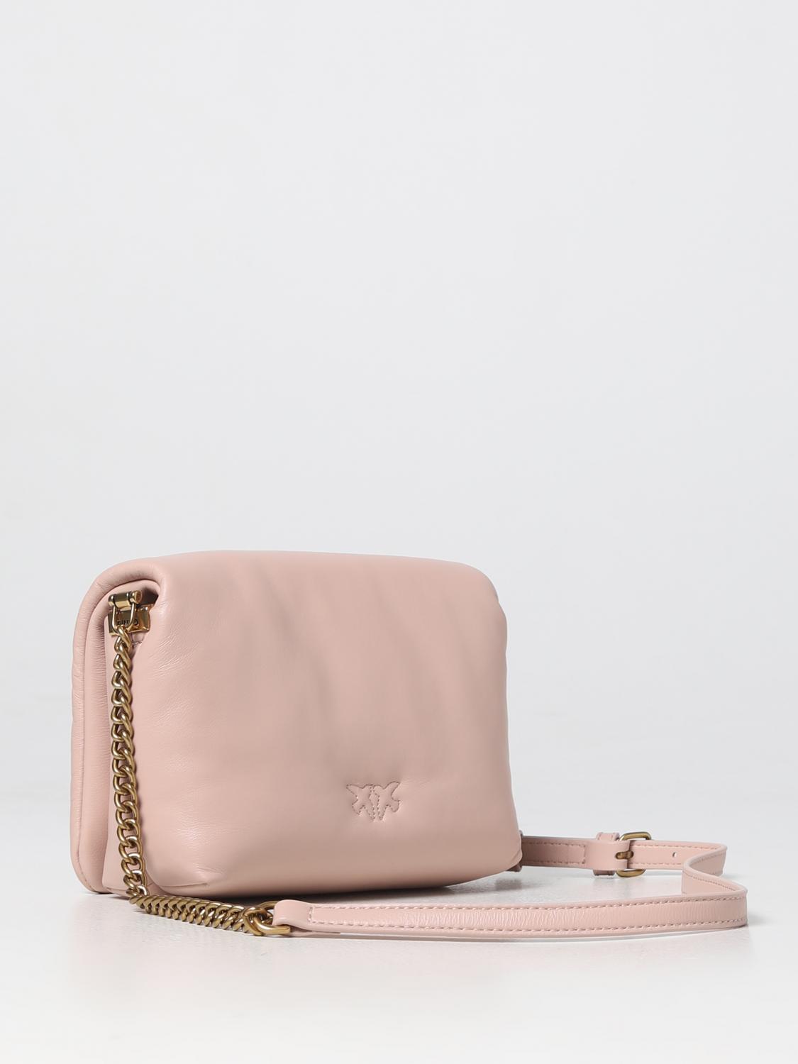 PINKO BORSA MINI: Borsa Love Click Baby Puff Pinko in nappa, Cipria - Img 2