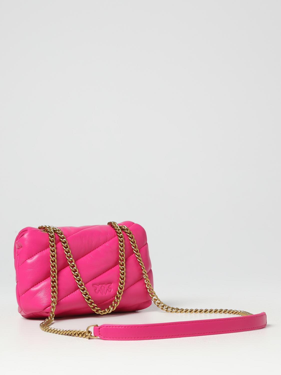 PINKO BORSA MINI: Borsa Love Baby Pinko in nappa trapuntata, Rosa - Img 2