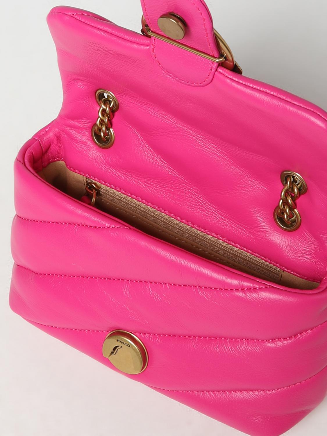 PINKO BORSA MINI: Borsa Love Baby Pinko in nappa trapuntata, Rosa - Img 3