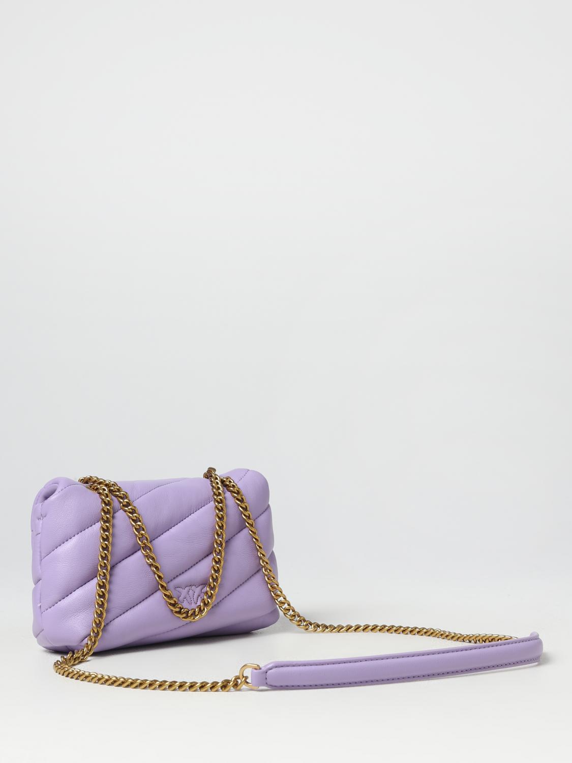 PINKO BORSA MINI: Borsa Love Baby Pinko in nappa trapuntata, Lilla - Img 2