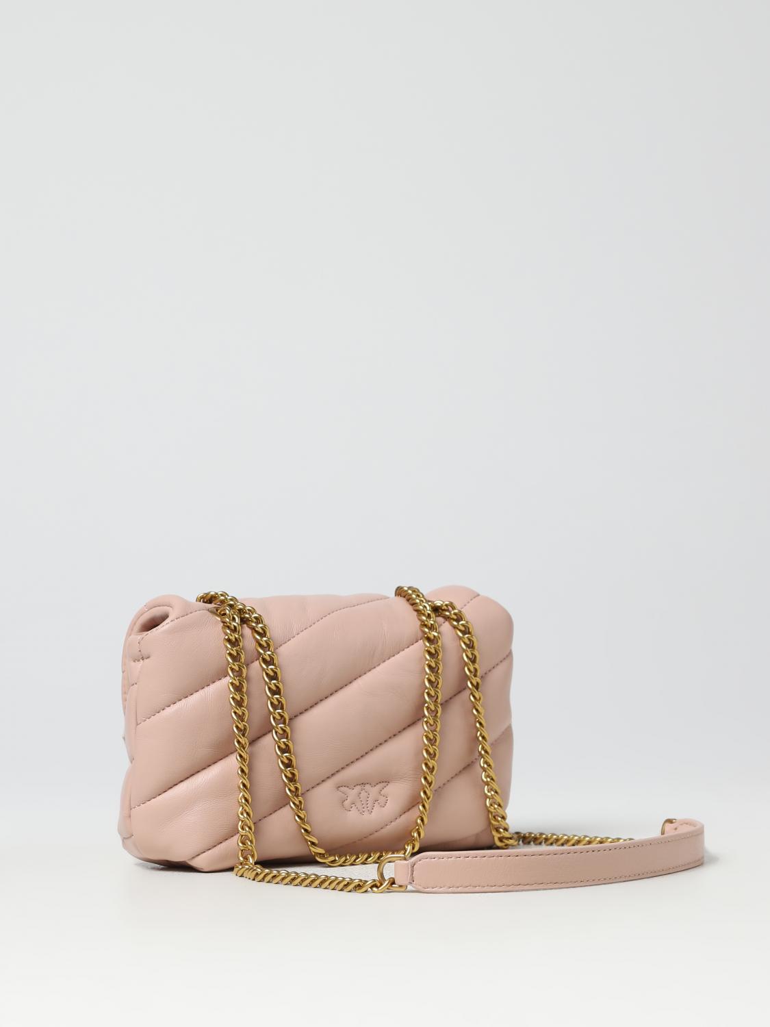 PINKO BORSA MINI: Borsa Love Baby Pinko in nappa trapuntata, Cipria - Img 2