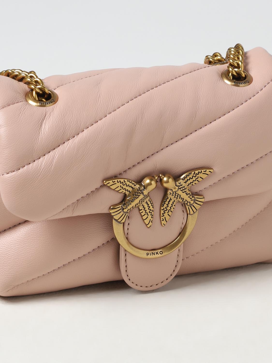 PINKO BORSA MINI: Borsa Love Baby Pinko in nappa trapuntata, Cipria - Img 3
