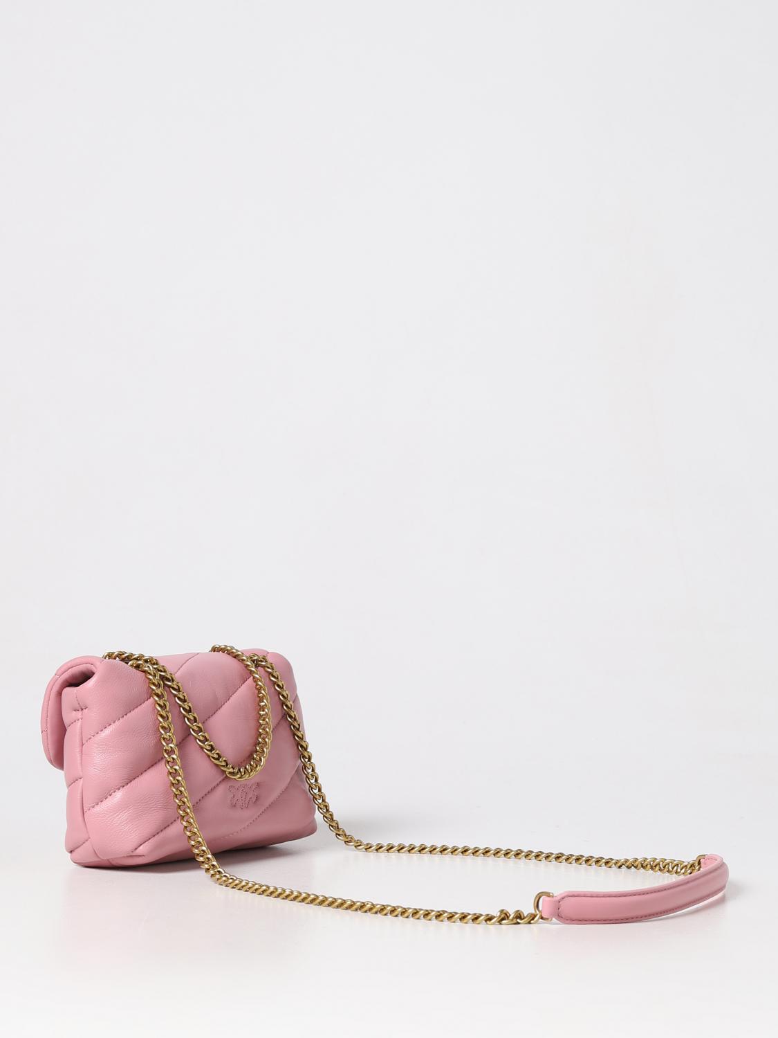 PINKO BORSA MINI: Borsa Love Baby Pinko in nappa trapuntata, Confetto - Img 2
