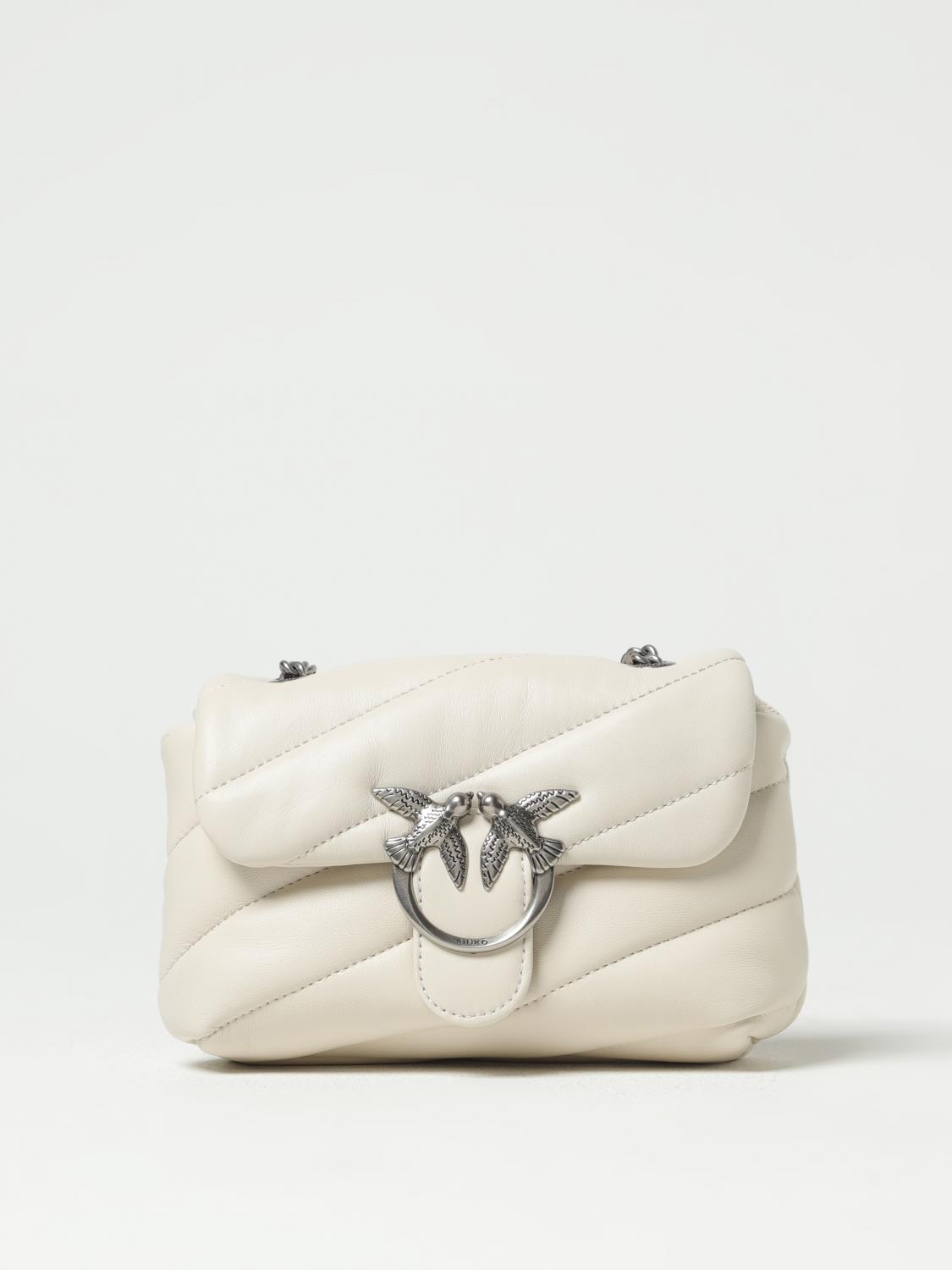 PINKO BORSA MINI: Borsa Love Baby Pinko in nappa trapuntata, Bianco 1 - Img 1