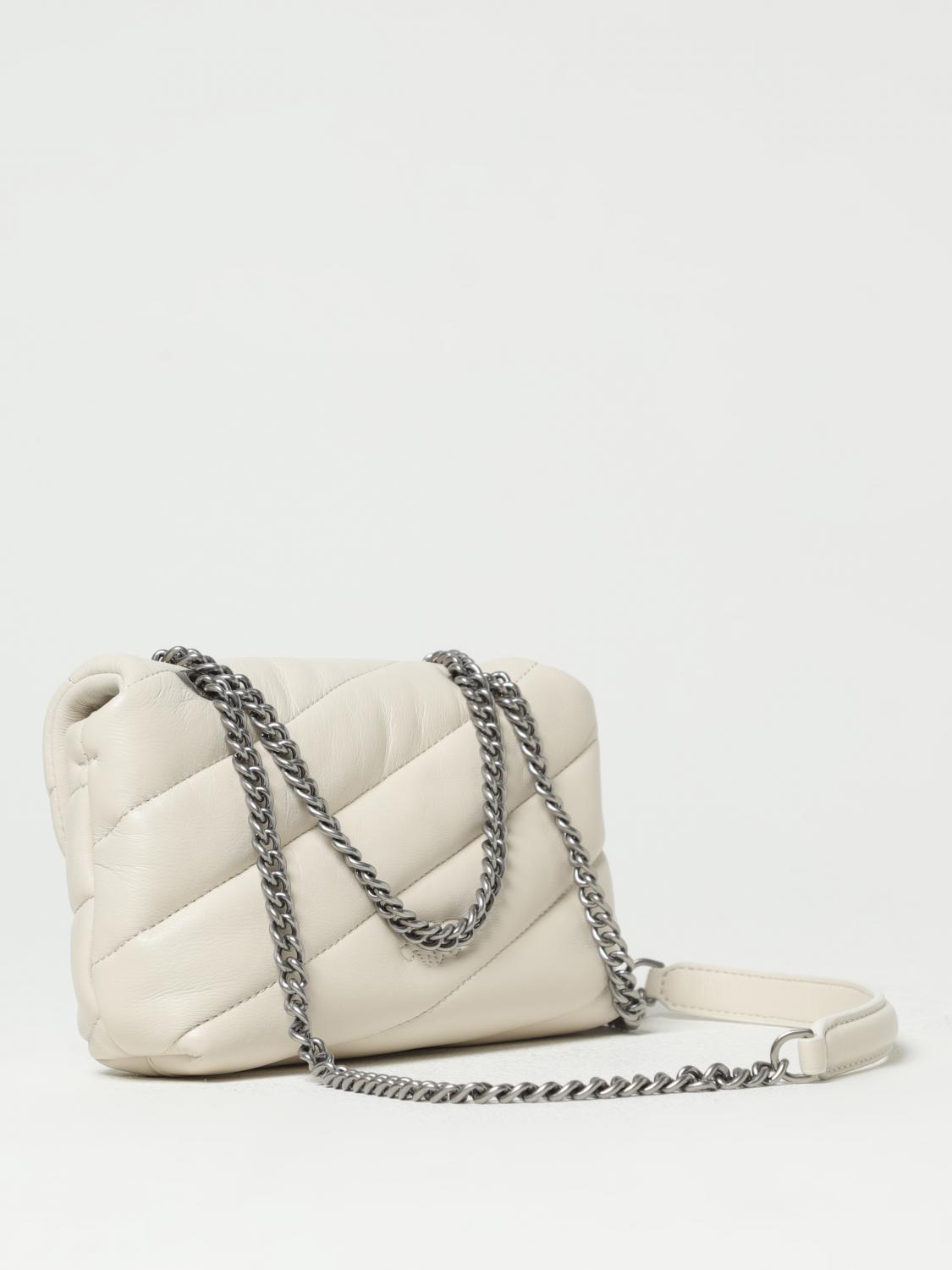 PINKO BORSA MINI: Borsa Love Baby Pinko in nappa trapuntata, Bianco 1 - Img 2