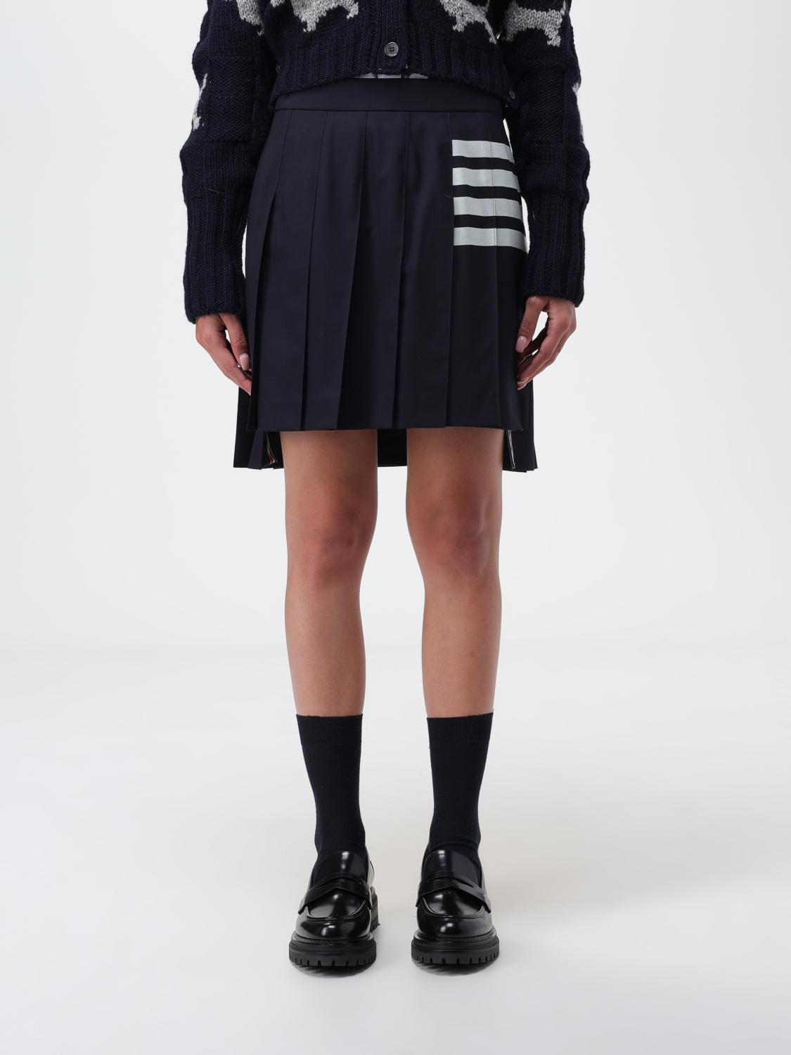 THOM BROWNE FALDA: Falda mujer Thom Browne, Azul Oscuro - Img 1