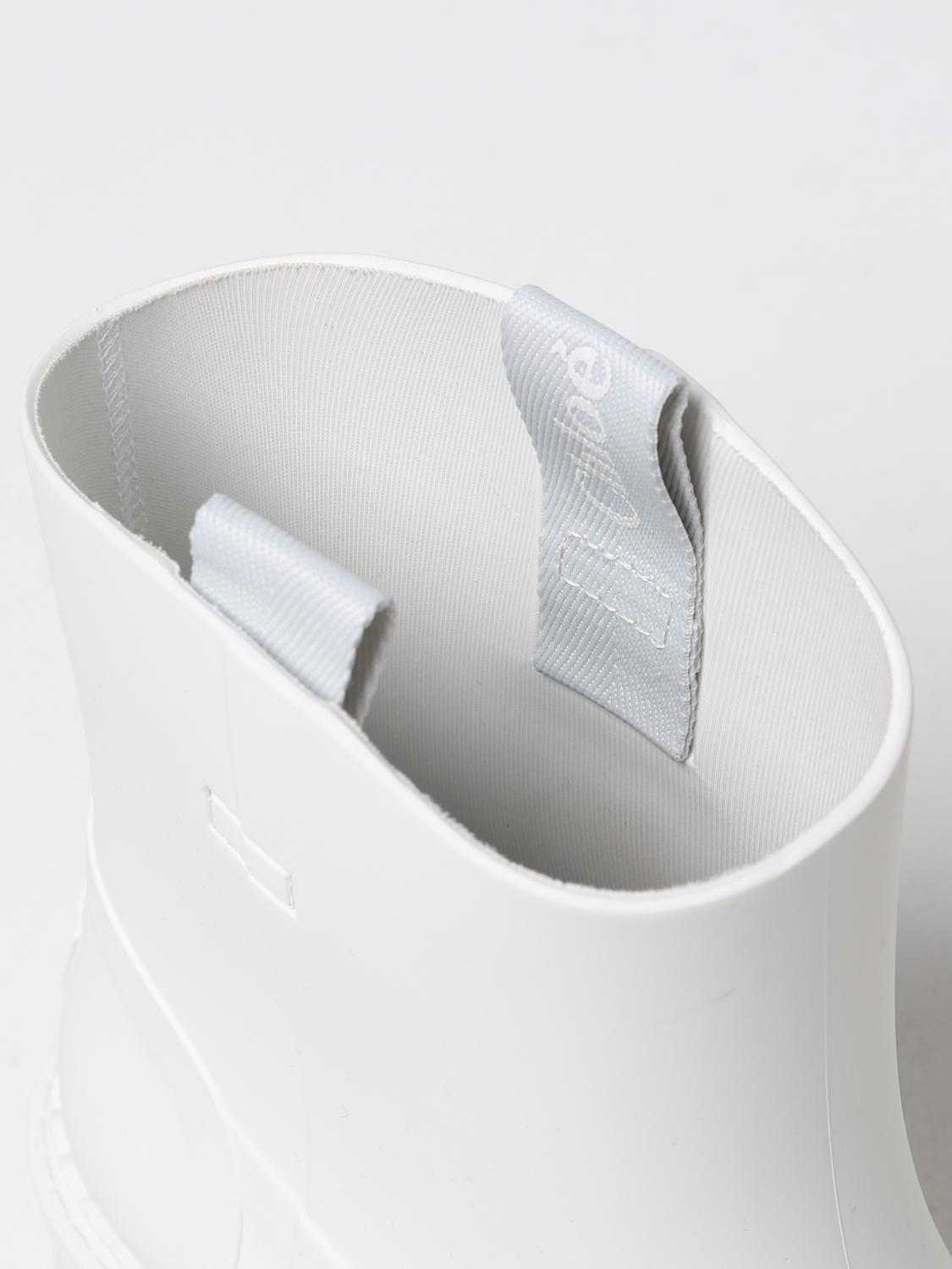 CHLOÉ FLAT ANKLE BOOT: Chloé Raina rubber boots, White - Img 4