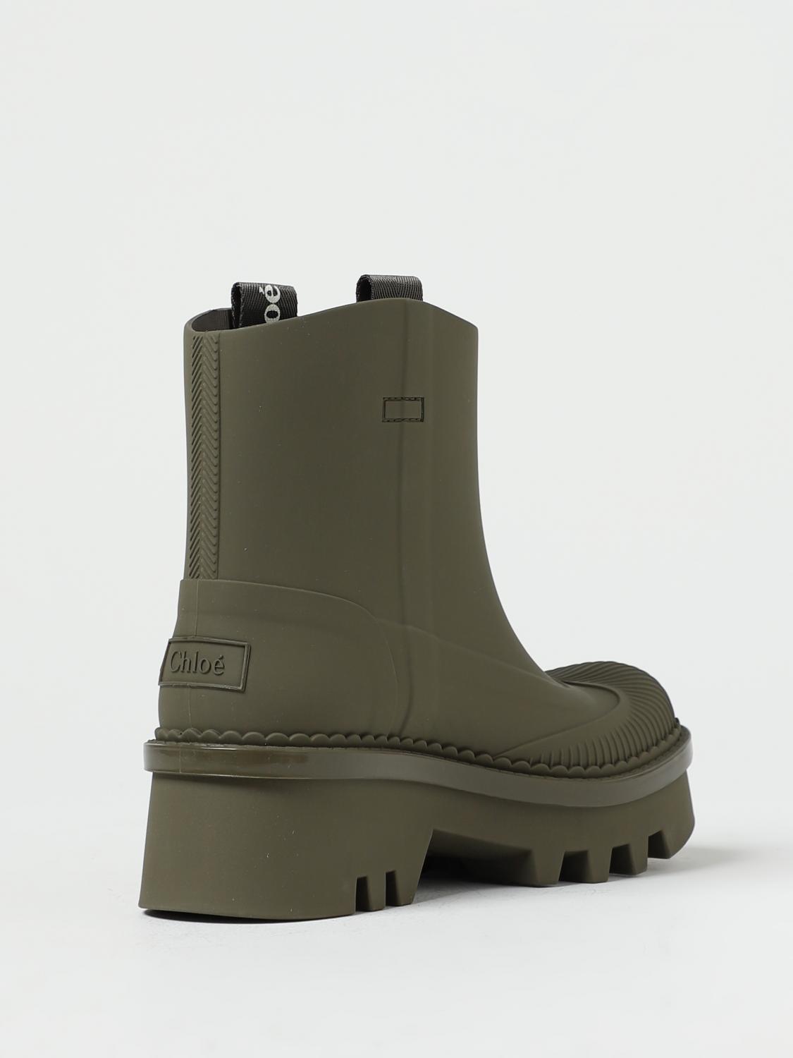 CHLOÉ FLACHE STIEFELETTEN: Stiefel damen ChloÉ, Grün - Img 3