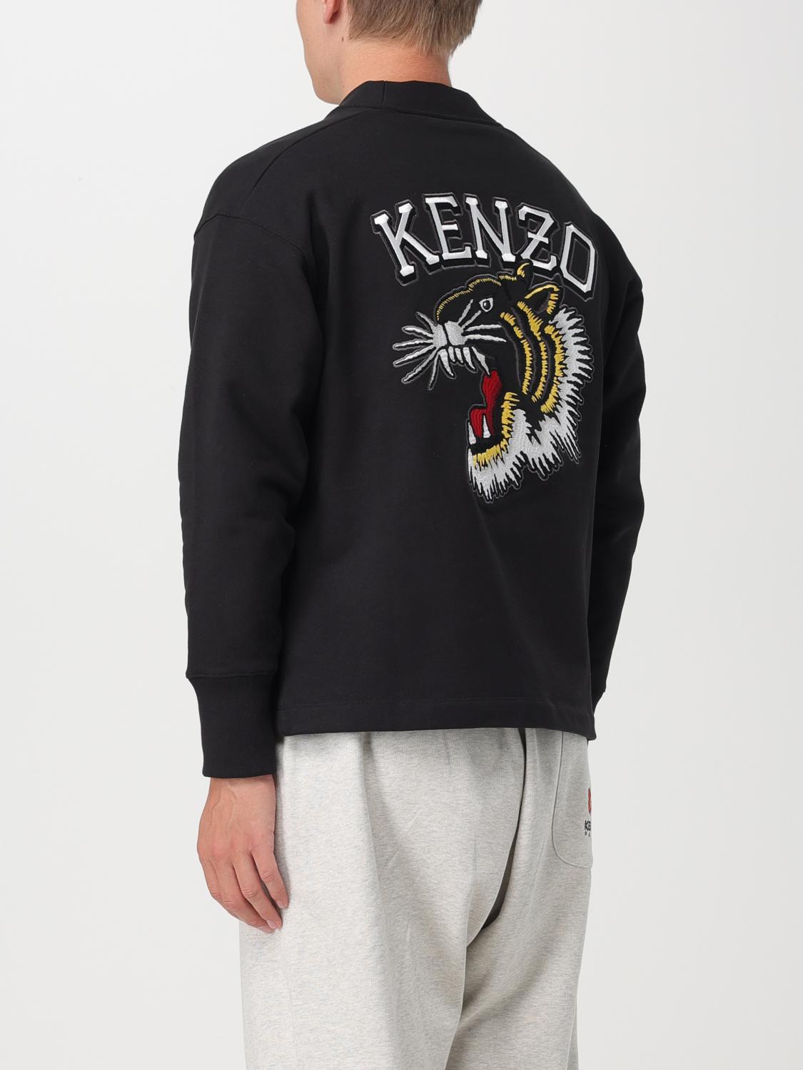 KENZO / Varsity Jungle Tiger cardigan/S/コットン/BLK/FD62SW0964ME// KENZO: cotton cardigan with Varsity Jungle Tiger embroidery