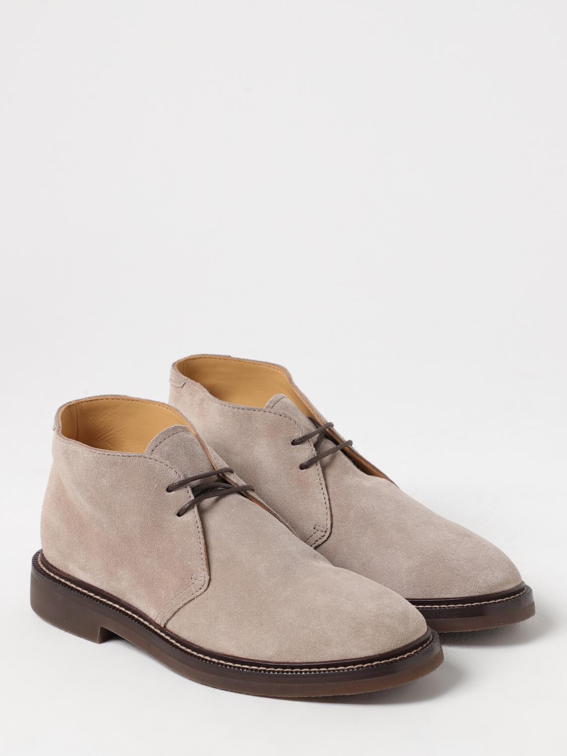 Brunello Cucinelli ankle boots in suede - Beige | MZUPEAE817  display picture 1