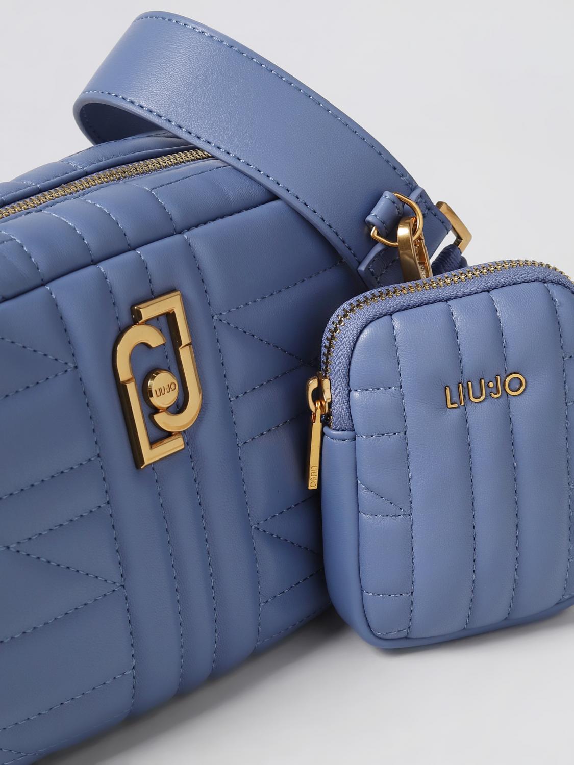 LIU JO BORSA A TRACOLLA: Borsa Liu Jo in nappa sintetica, Blue - Img 3