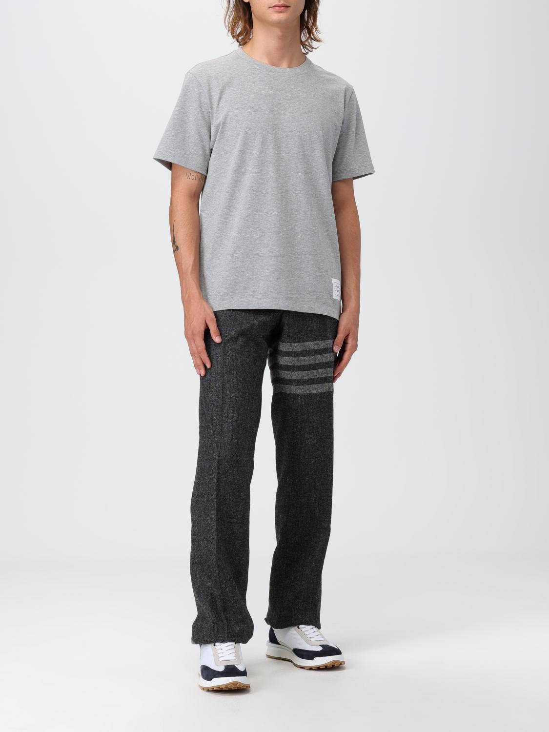 THOM BROWNE T-SHIRT: Thom Browne cotton t-shirt, Grey - Img 2