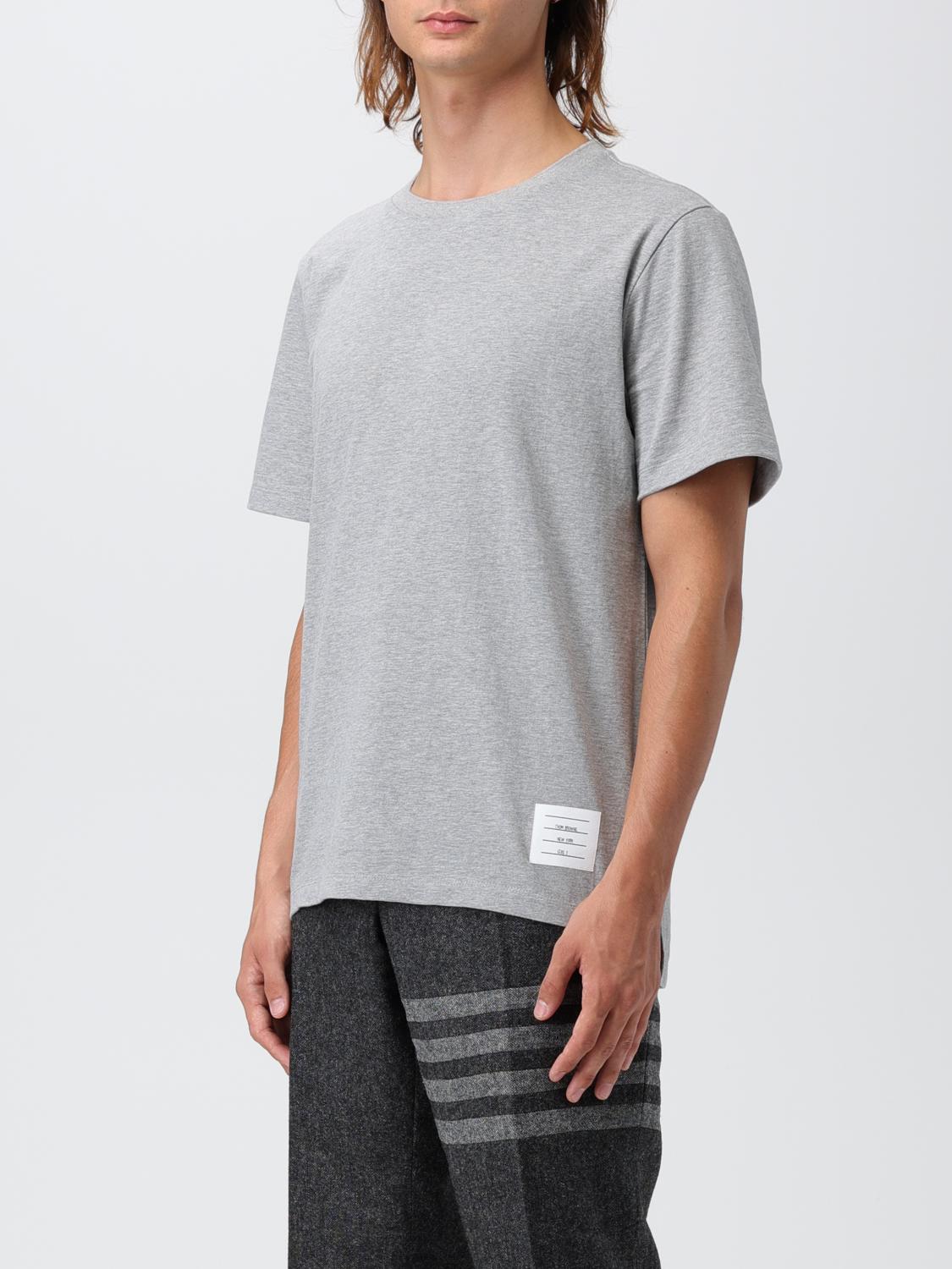 THOM BROWNE T-SHIRT: Thom Browne cotton t-shirt, Grey - Img 4