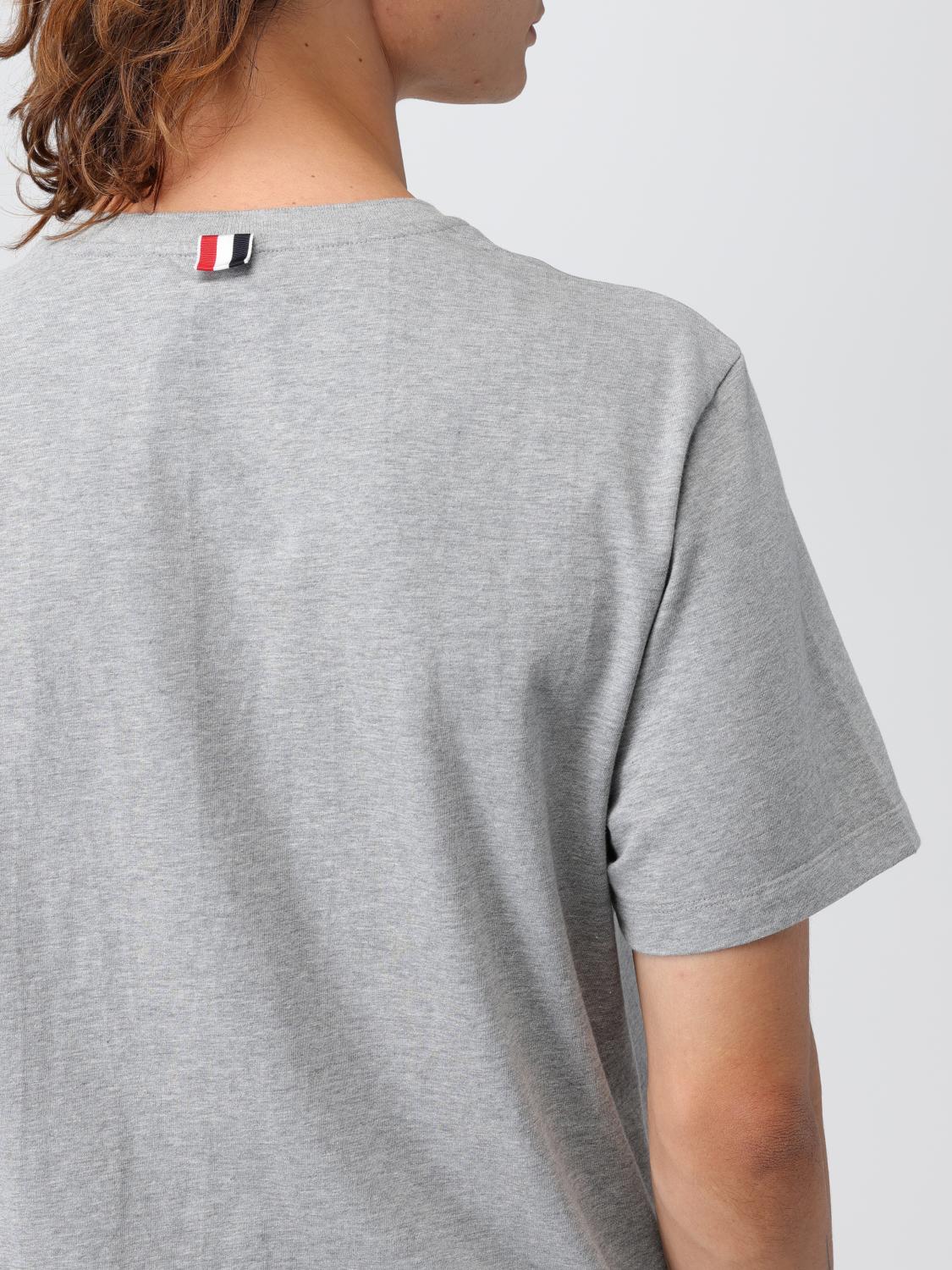 THOM BROWNE T-SHIRT: Thom Browne cotton t-shirt, Grey - Img 5