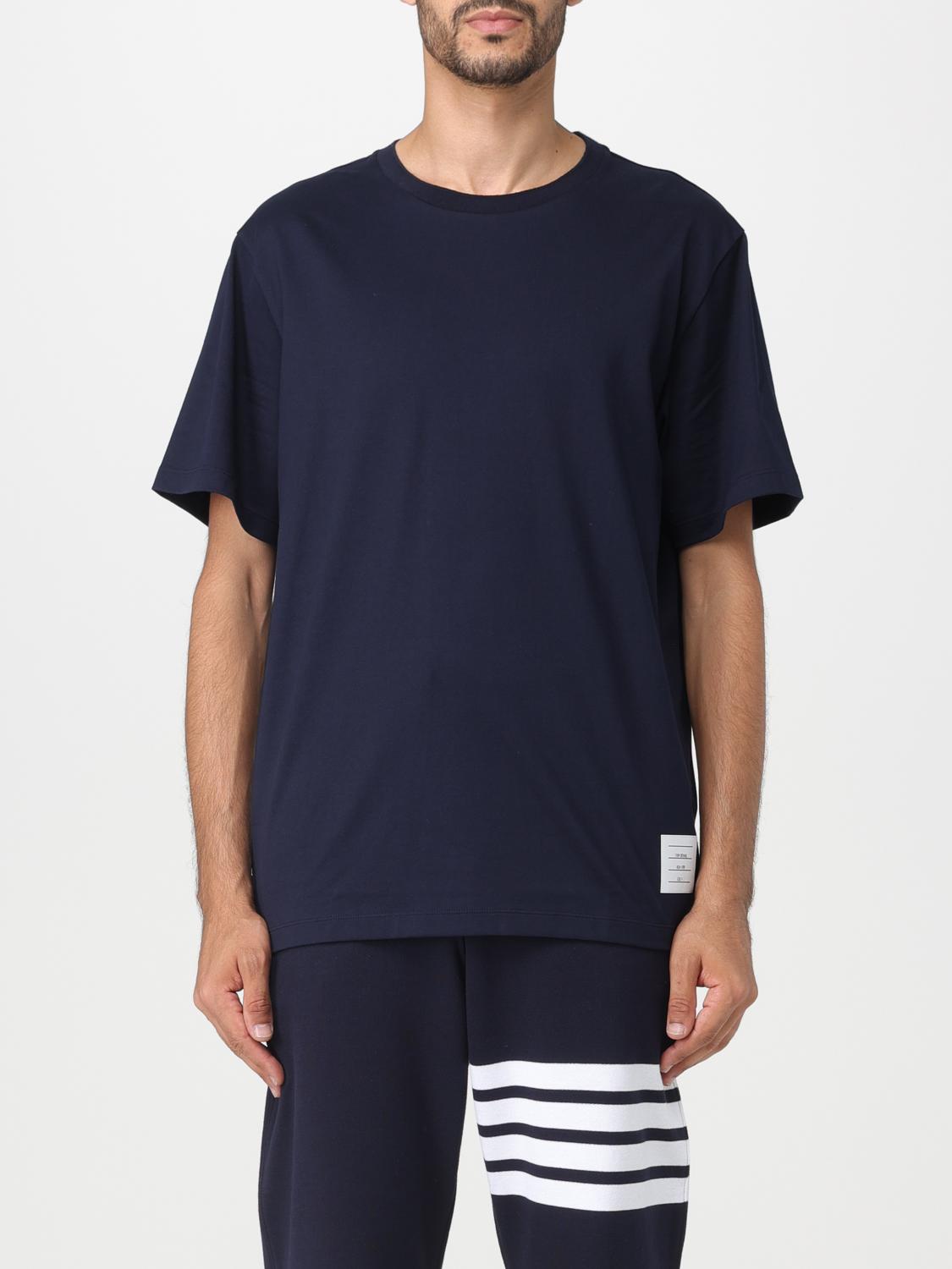 THOM BROWNE CAMISETA: Camiseta hombre Thom Browne, Azul Marino - Img 1