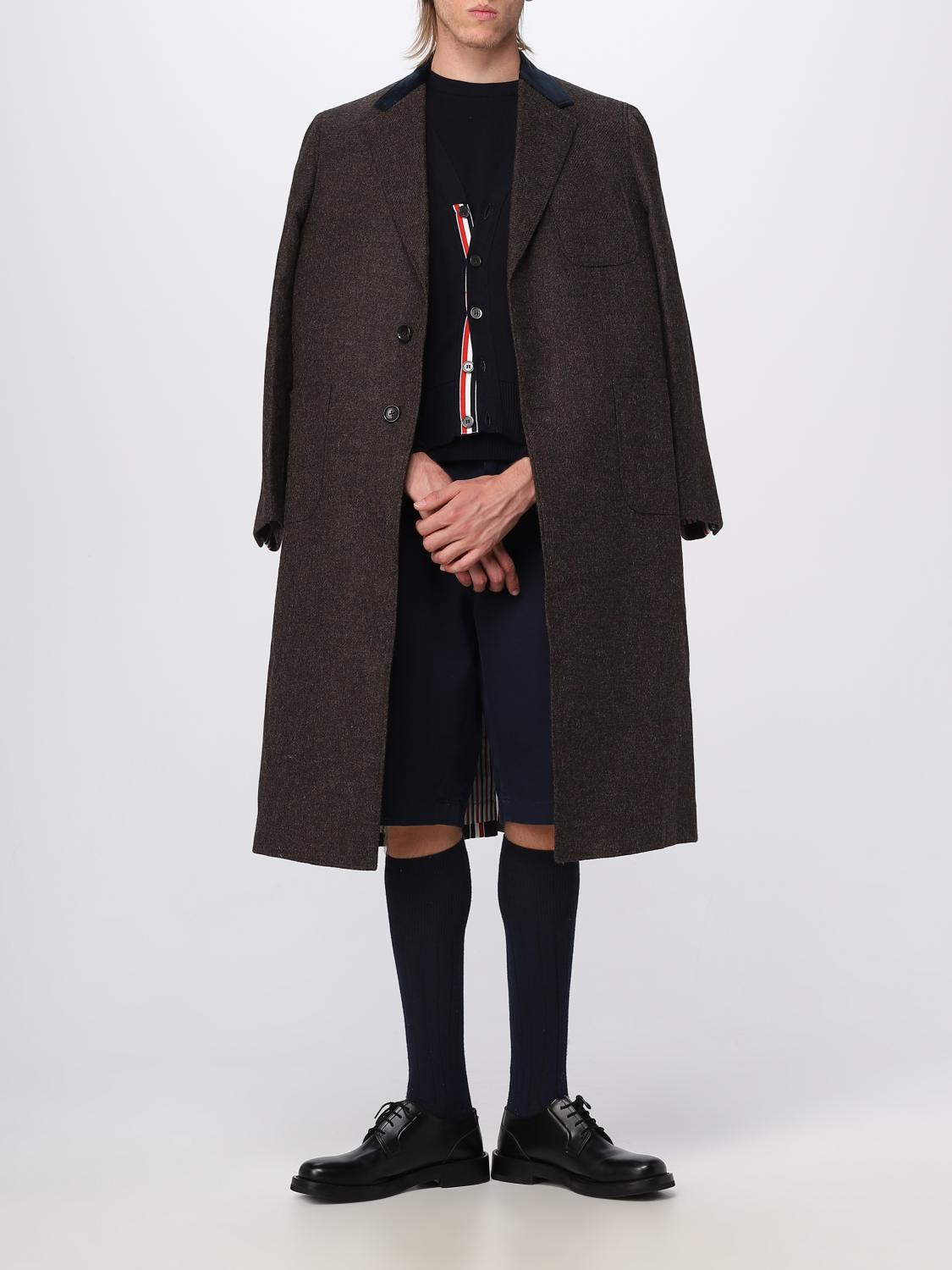 Thom Browne wool coat - Brown | MOC011A03793 | GIGLIO.COM