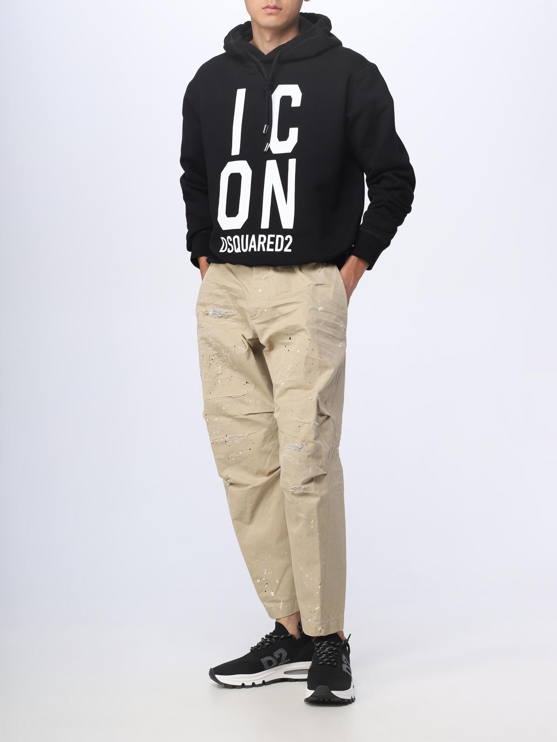 DSQUARED2 PANTS: Dsquared2 pants in used effect cotton, Beige - Img 2