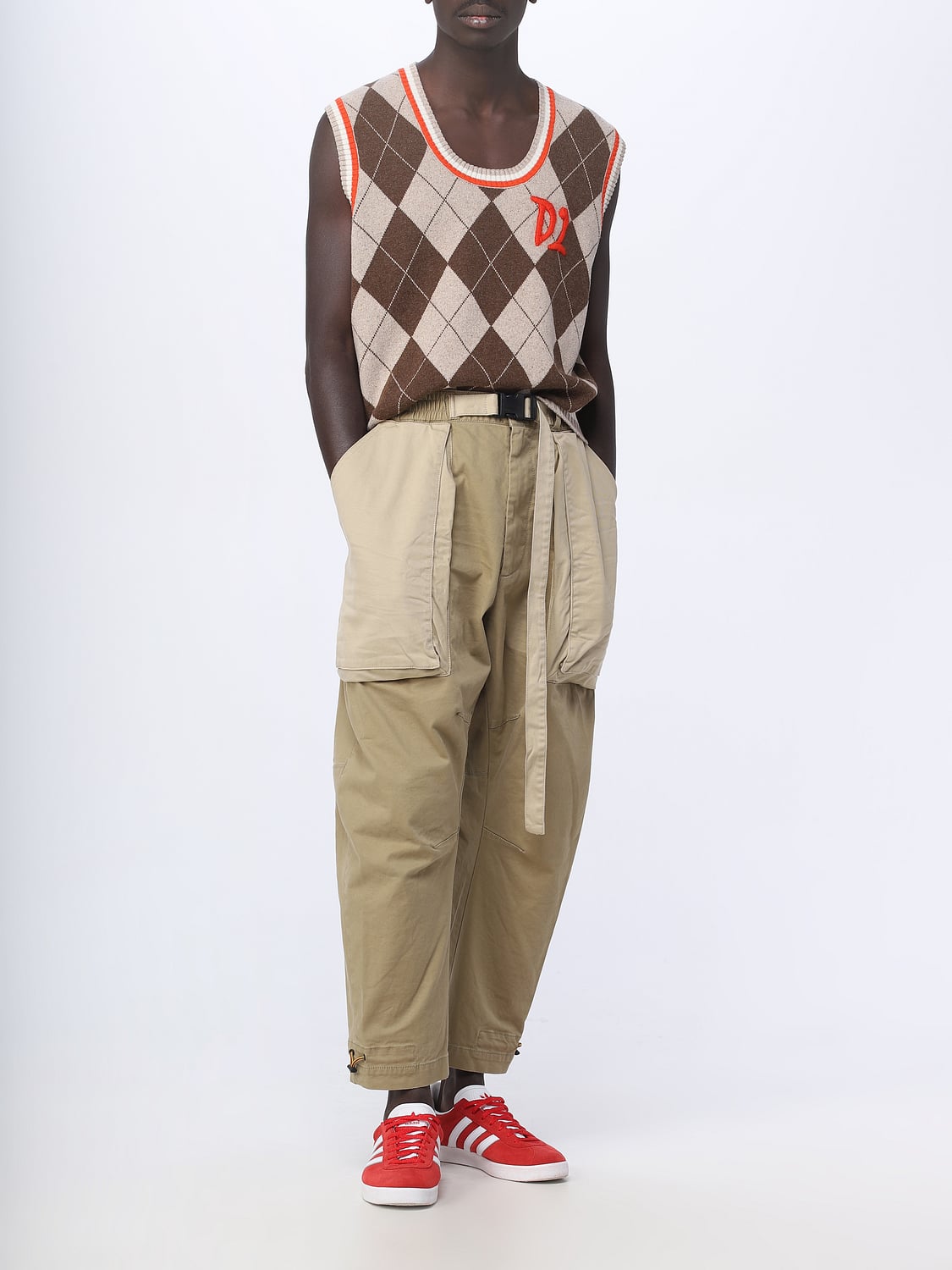 DSQUARED2 SUIT VEST: Dsquared2 vest in wool blend, Multicolor - Img 2