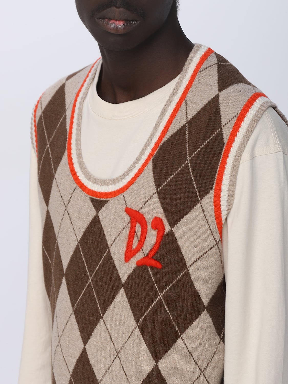 DSQUARED2 SUIT VEST: Dsquared2 vest in wool blend, Multicolor - Img 4
