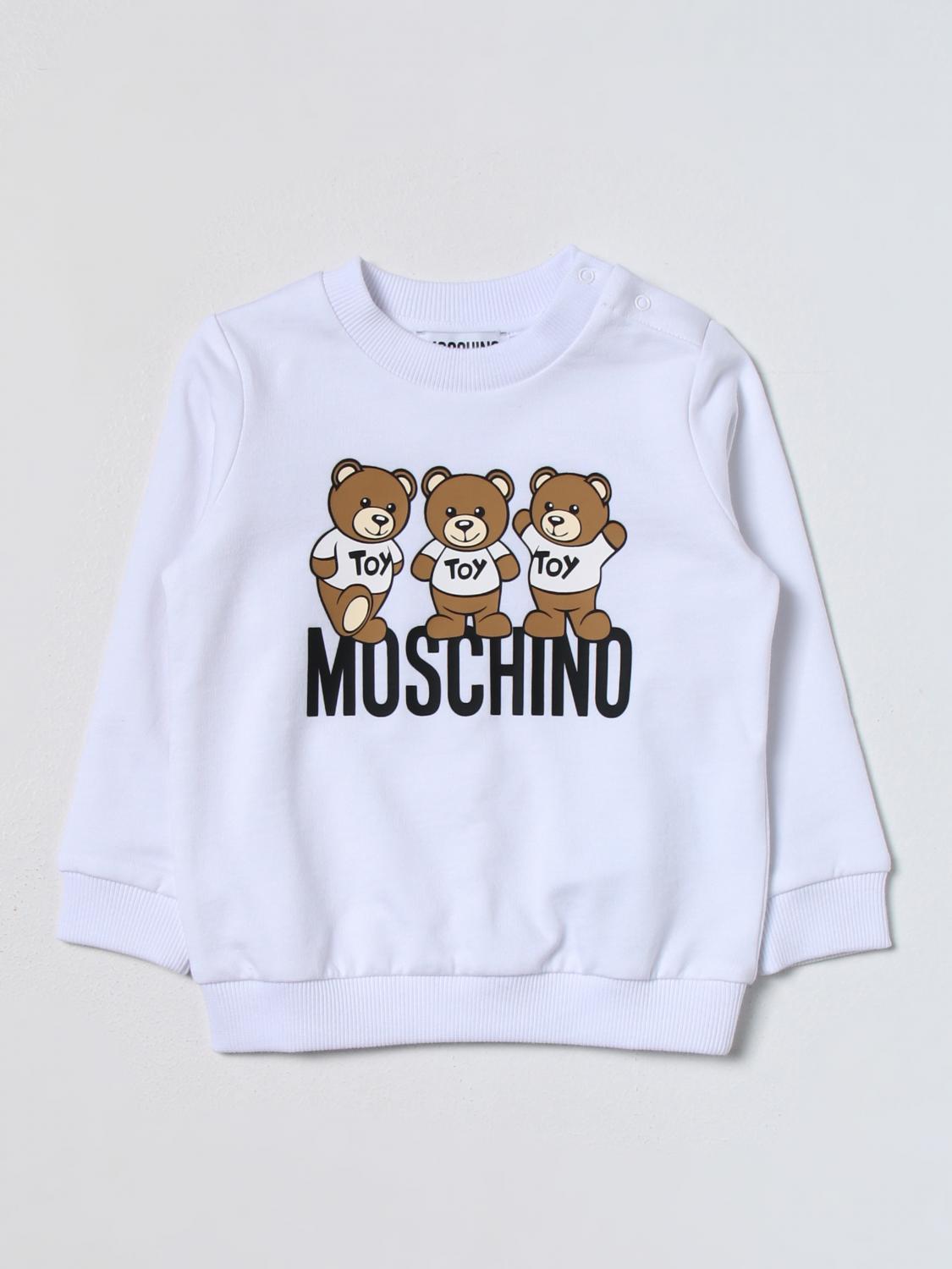 MOSCHINO: Baby sweatshirt in cotton White Moschino sweater
