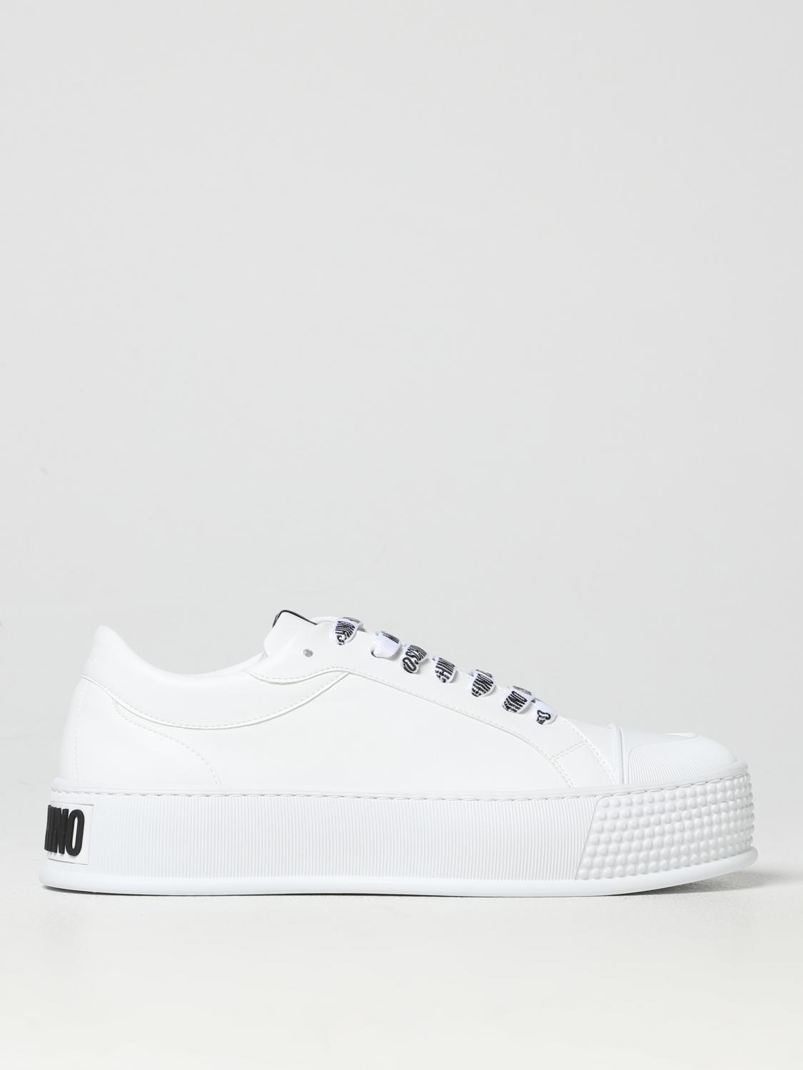MOSCHINO COUTURE SNEAKERS: Moschino Couture sneakers in vegan leather, White - Img 1