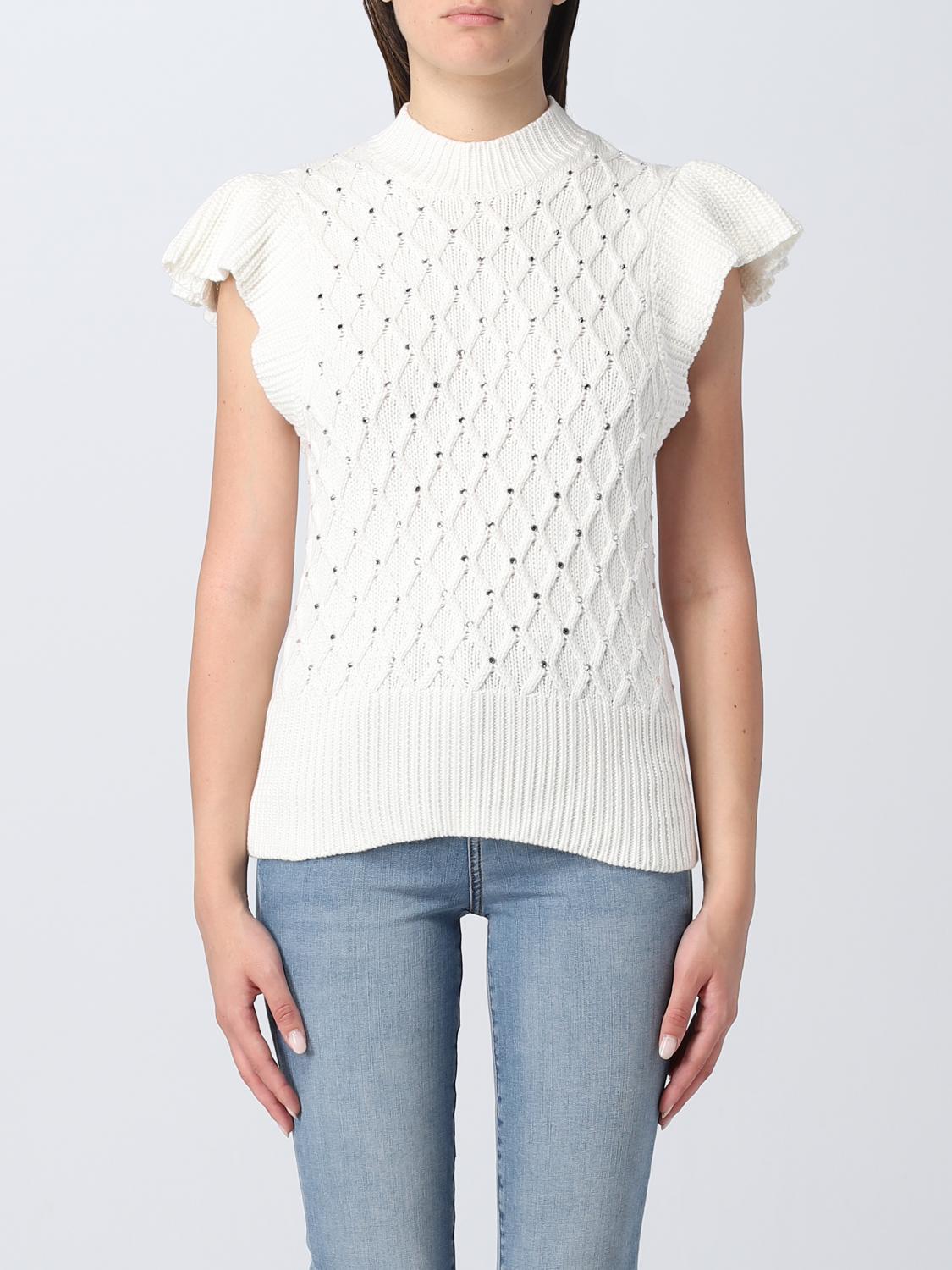 LIU JO WAISTCOAT: Jumper woman Liu Jo, White - Img 1