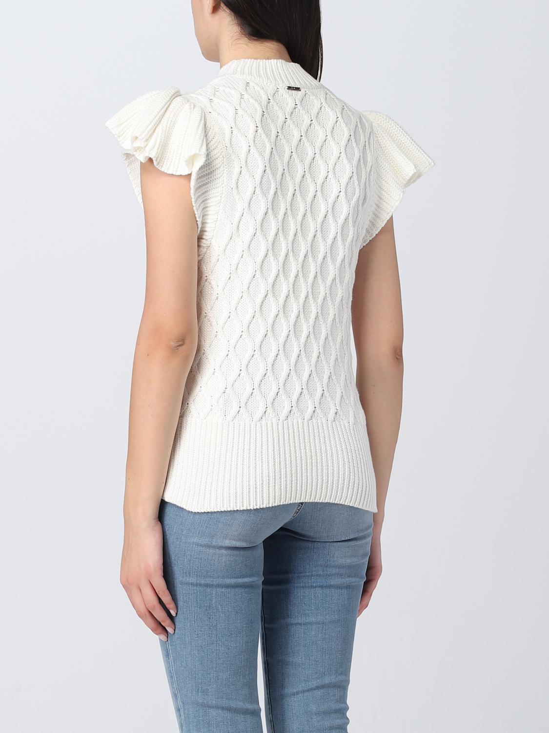 LIU JO WAISTCOAT: Jumper woman Liu Jo, White - Img 2