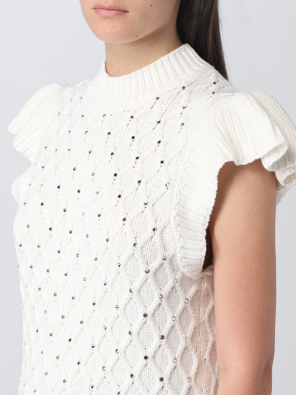 LIU JO WAISTCOAT: Jumper woman Liu Jo, White - Img 3