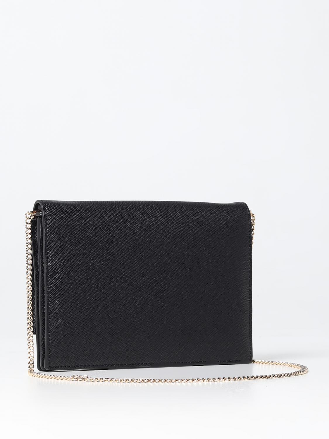 LIU JO BORSA A MANO: Borsa wallet Caliwen Liu Jo in pelle sintetica saffiano, Nero - Img 2