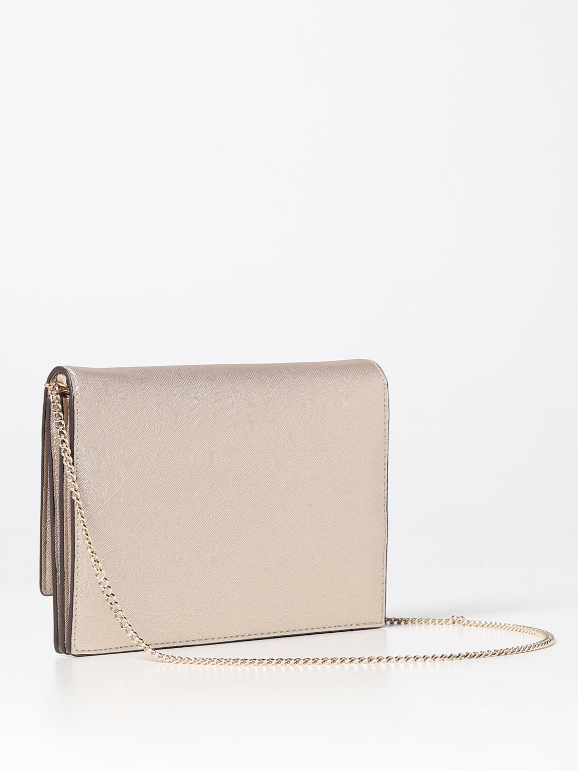 LIU JO BORSA A MANO: Borsa wallet Caliwen Liu Jo in pelle sintetica saffiano, Oro - Img 2
