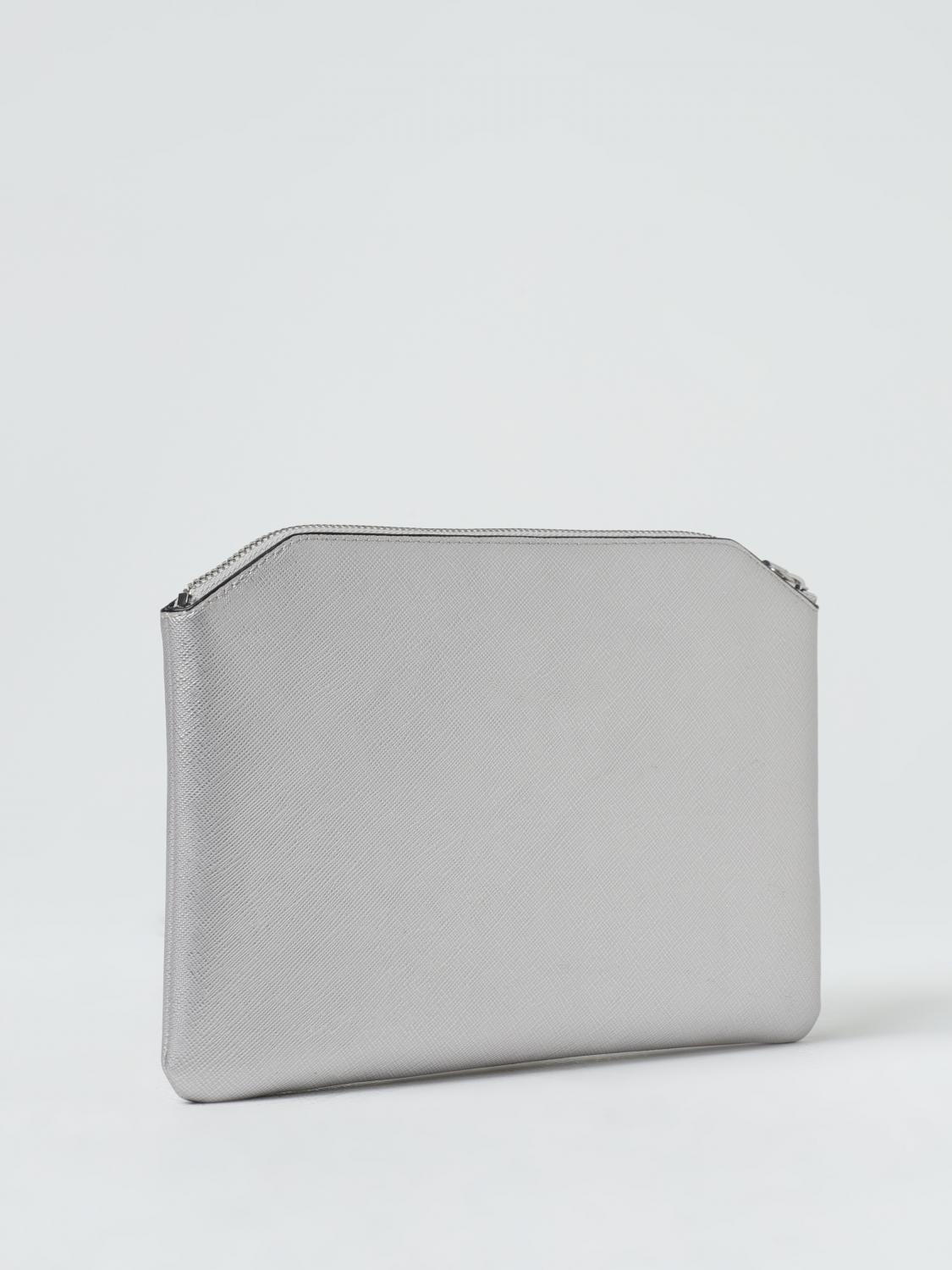 LIU JO CLUTCH: Clutch Caliwen Liu Jo in pelle sintetica, Argento - Img 2
