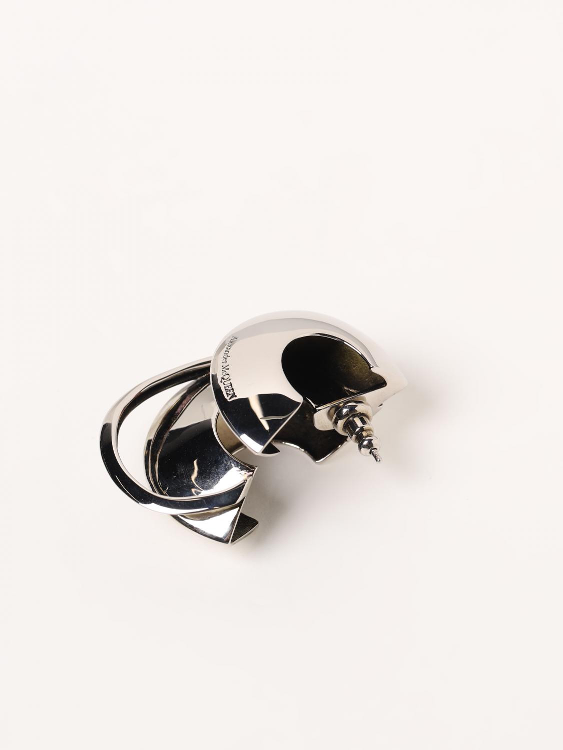 MCQUEEN GIOIELLO: Orecchino McQueen in ottone, Argento - Img 2