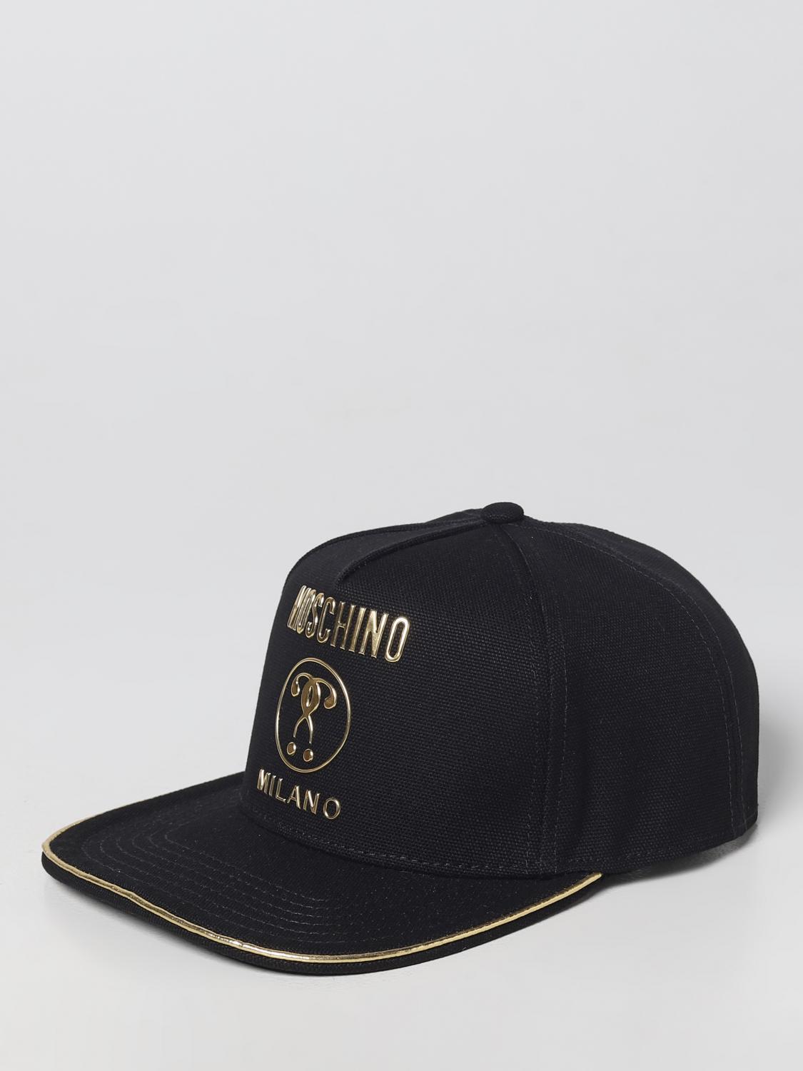 MOSCHINO COUTURE 帽子: Moschino Couture コットンハット, ブラック - Img 1
