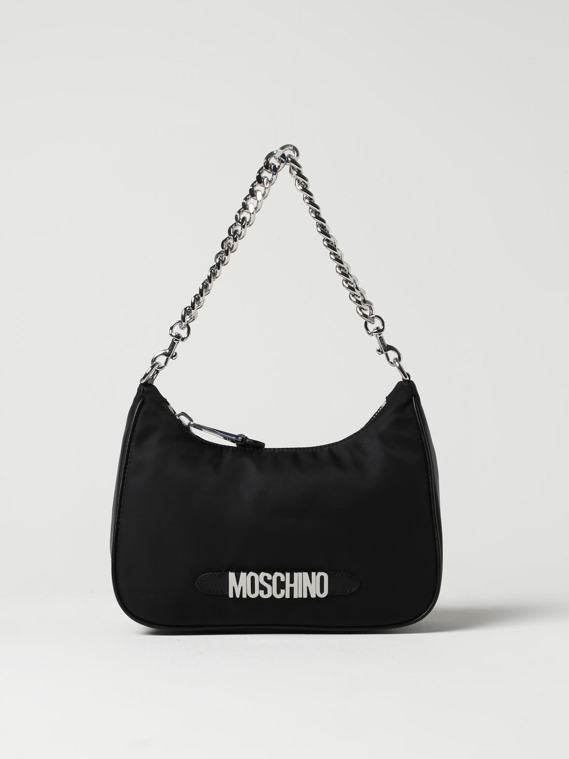 MOSCHINO COUTURE BORSA A SPALLA: Borsa Moschino Couture in nylon, Nero 1 - Img 1