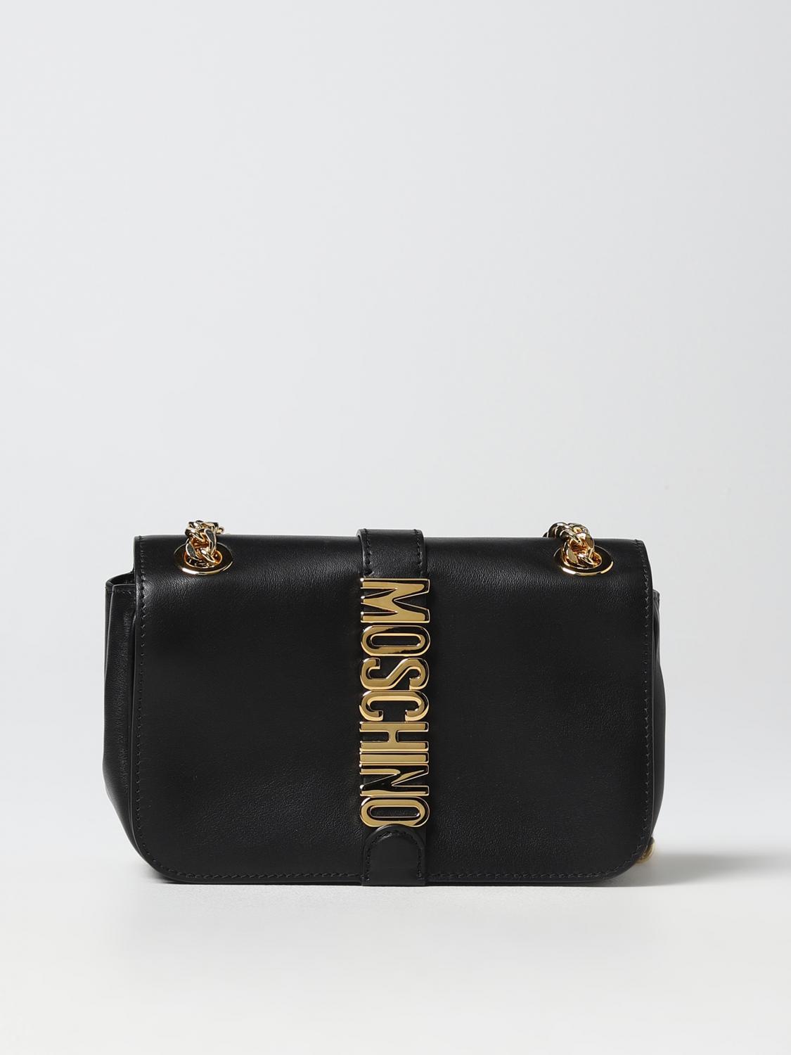 MOSCHINO COUTURE BORSA A SPALLA: Borsa Moschino Couture in pelle, Nero - Img 1