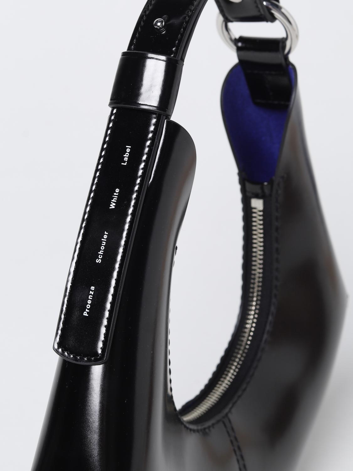 PROENZA SCHOULER BORSA A SPALLA: Borsa Chrystie Proenza Shouler in pelle spazzolata, Nero - Img 3