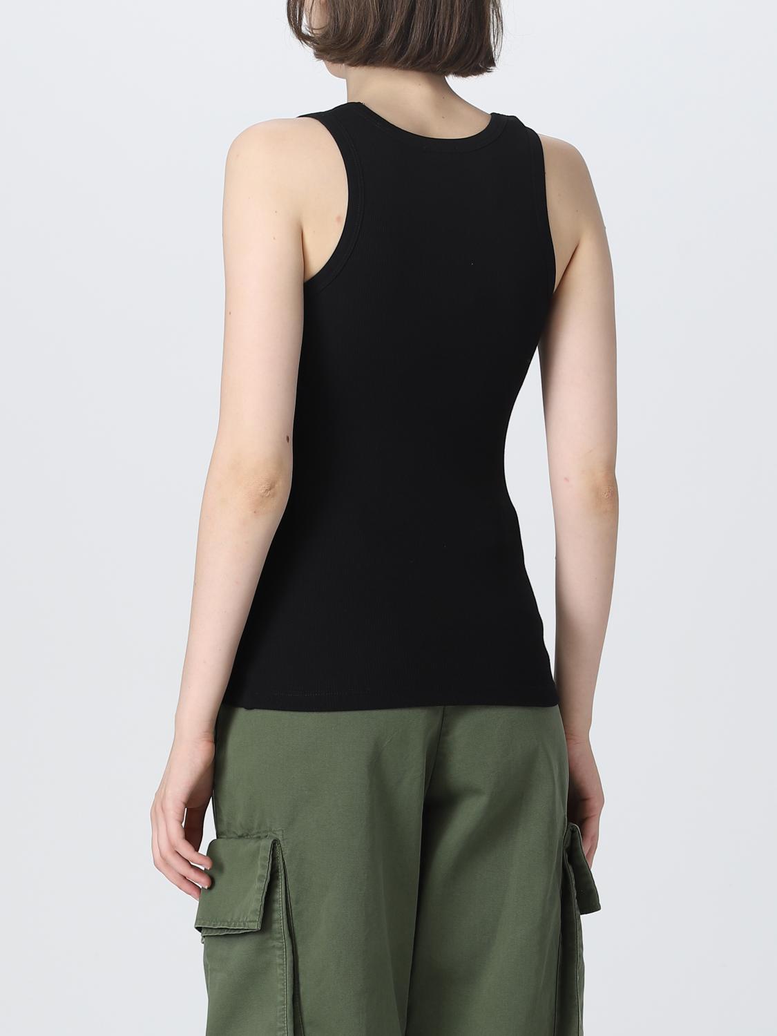 PINKO T-SHIRTS: Top Pinko in cotone a costine, Nero - Img 2