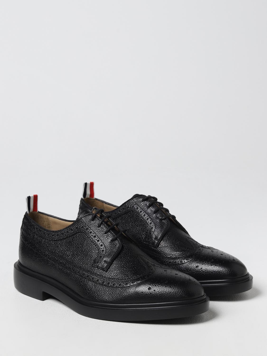 THOM BROWNE SCARPE STRINGATE: Derby Thom Browne in pelle a grana, Nero - Img 2