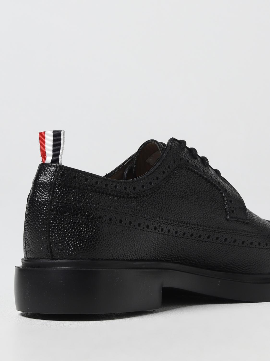 THOM BROWNE SCARPE STRINGATE: Derby Thom Browne in pelle a grana, Nero - Img 3