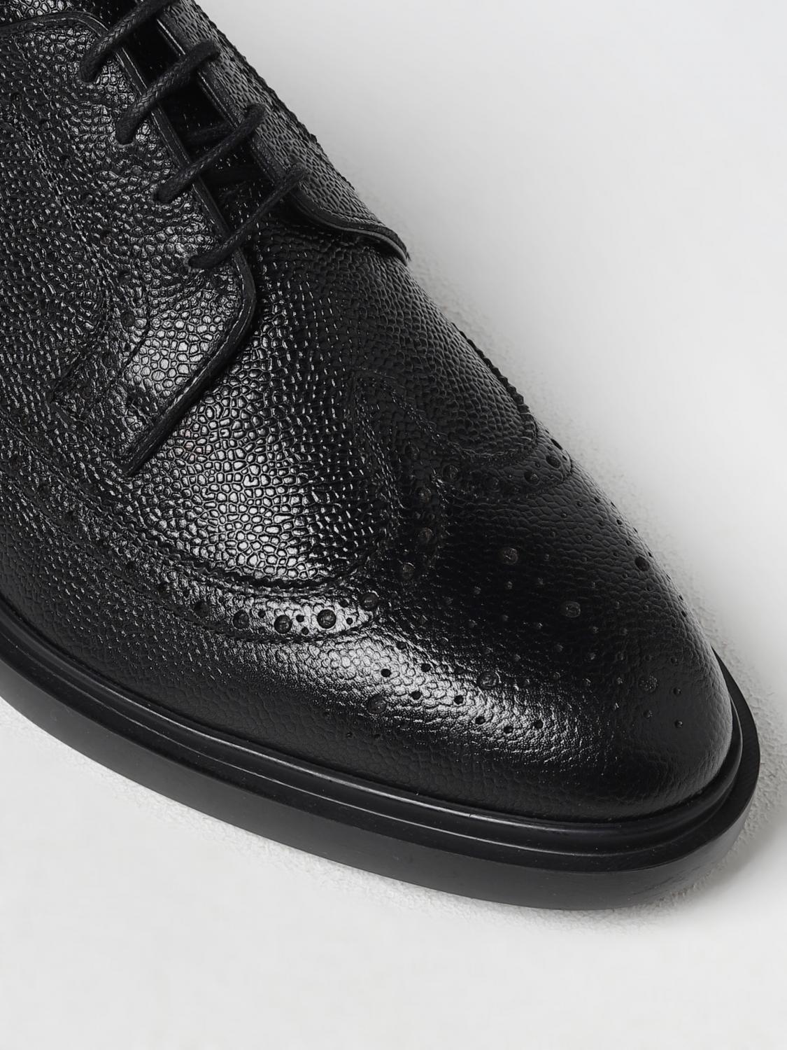 THOM BROWNE SCARPE STRINGATE: Derby Thom Browne in pelle a grana, Nero - Img 4