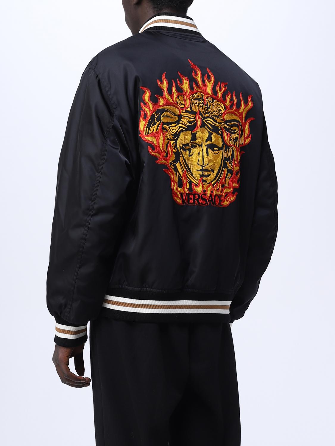 Versace nylon jacket with embroidery - Black | 10105811A07677