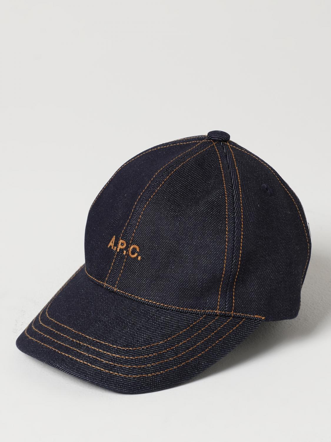 A.P.C. CAPPELLO: Cappello A.P.C. in denim di cotone, Indaco - Img 1