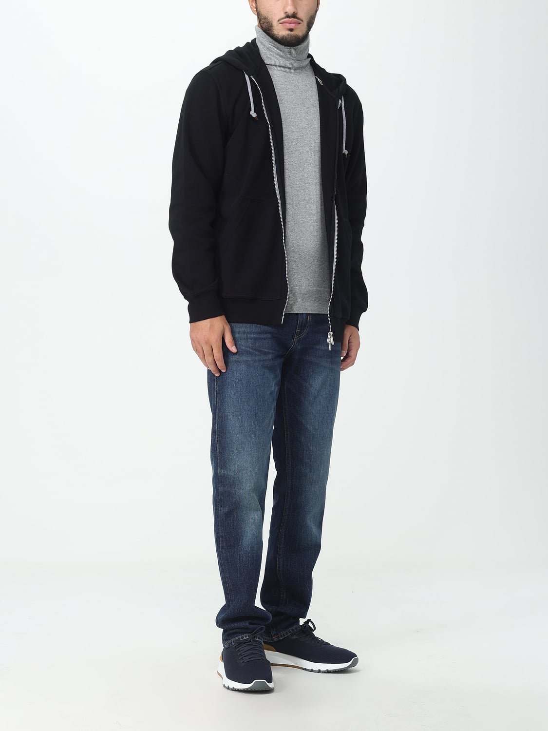 BRUNELLO CUCINELLI SWEATSHIRT: Pullover herren Brunello Cucinelli, Schwarz - Img 2