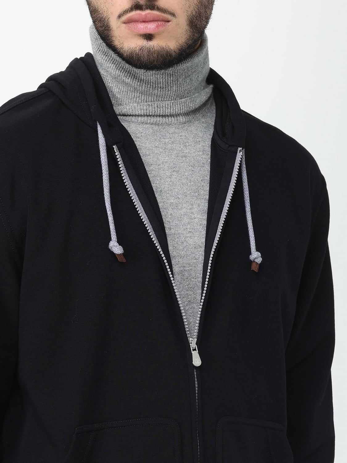 BRUNELLO CUCINELLI SWEATSHIRT: Pullover herren Brunello Cucinelli, Schwarz - Img 5